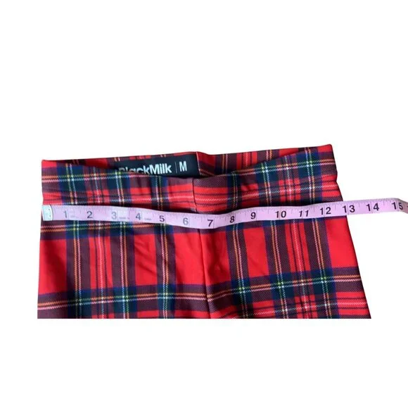 Black Milk Red Tartan Leggings Size Medium - Picture 5 of 8